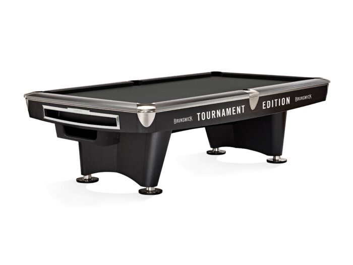 Brunswick Gold Crown VI Tournament Edition 9ft American Pool Table With Gully - Matte Black - Image 4