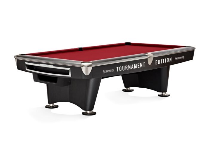 Brunswick Gold Crown VI Tournament Edition 9ft American Pool Table With Gully - Matte Black - Image 8
