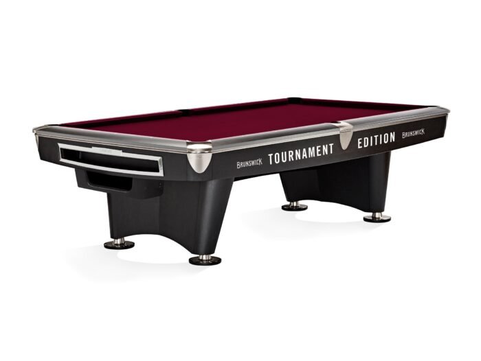 Brunswick Gold Crown VI Tournament Edition 9ft American Pool Table With Gully - Matte Black - Image 9