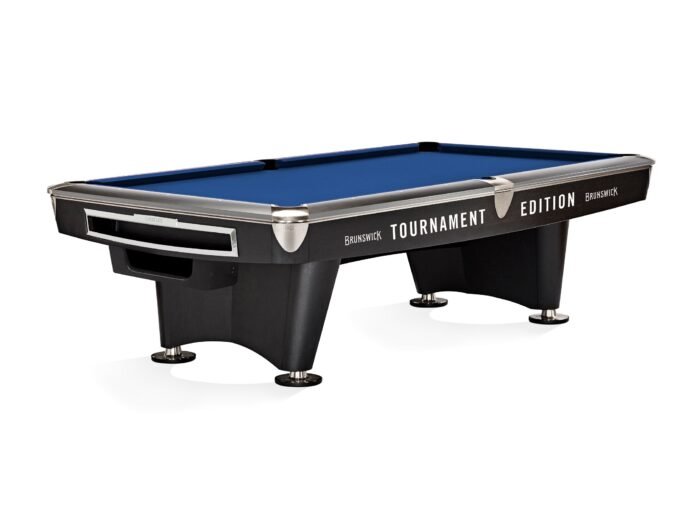Brunswick Gold Crown VI Tournament Edition 9ft American Pool Table With Gully - Matte Black - Image 11
