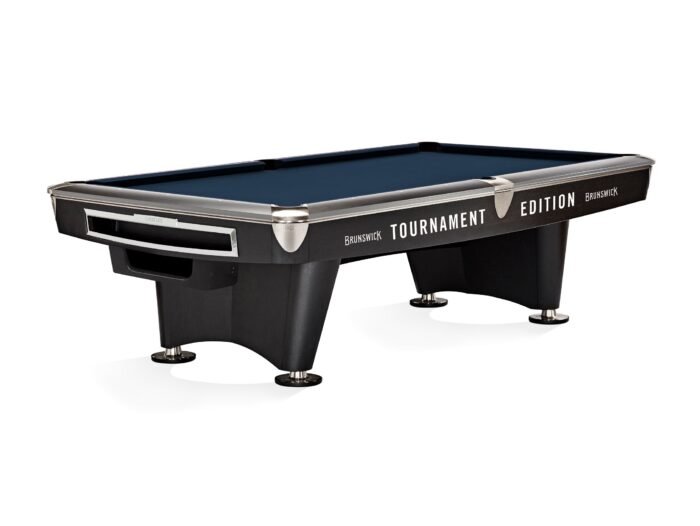 Brunswick Gold Crown VI Tournament Edition 9ft American Pool Table With Gully - Matte Black - Image 13