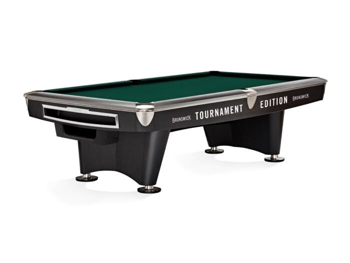 Brunswick Gold Crown VI Tournament Edition 9ft American Pool Table With Gully - Matte Black - Image 15