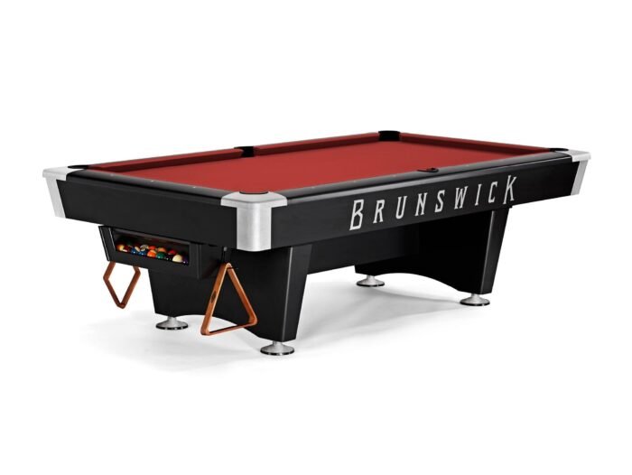 Brunswick Black Wolf Pro 9ft American Pool Table With Gully Return - Matte Black - Image 5