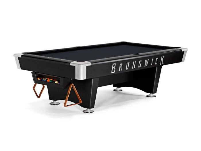 Brunswick Black Wolf Pro 9ft American Pool Table With Gully Return - Matte Black - Image 8