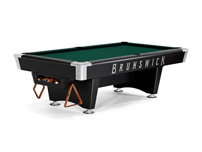 Brunswick Black Wolf Pro 9ft American Pool Table With Gully Return - Matte Black - Image 17