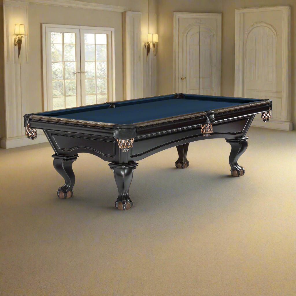 28666842350-Regatta-Blue_6d060cf3-8413-4ba3-89d6-79c794aabd3a Brunswick Glenwood 8ft American Pool Table - Talon Ball And Claw Leg - Black With Coffee - Image 1