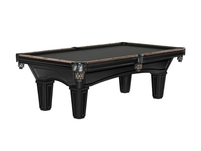 Brunswick Glenwood 7ft American Pool Table with Tapered Leg - Matt Black With Coffee - Image 4