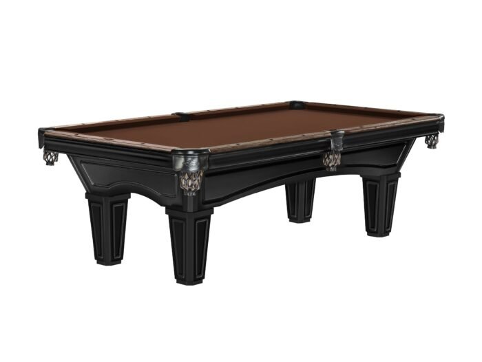 Brunswick Glenwood 7ft American Pool Table with Tapered Leg - Matt Black With Coffee - Image 5