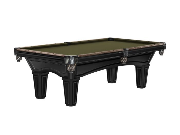 Brunswick Glenwood 8ft American Pool Table with Tapered Leg - Matt Black With Coffee - Image 12