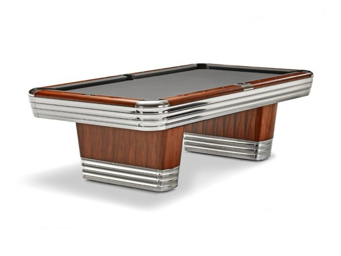 Brunswick Centennial 8ft American Pool Table With Drop Pocket - Rosewood & Chrome - Image 11