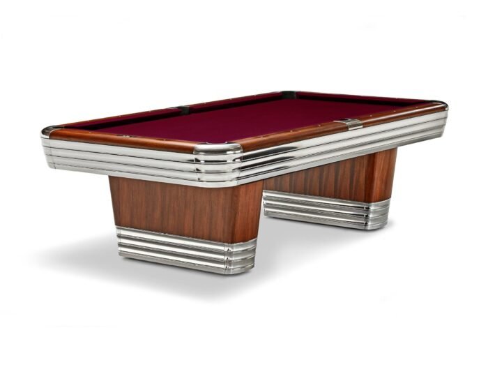 Brunswick Centennial 8ft American Pool Table With Drop Pocket - Rosewood & Chrome - Image 13