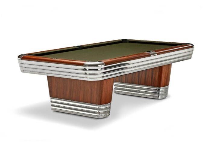 Brunswick Centennial 8ft American Pool Table With Drop Pocket - Rosewood & Chrome - Image 16