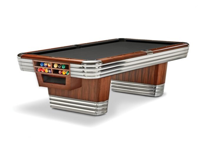 Brunswick Centennial 9ft American Pool Table With Gully - Rosewood & Chrome - Image 8