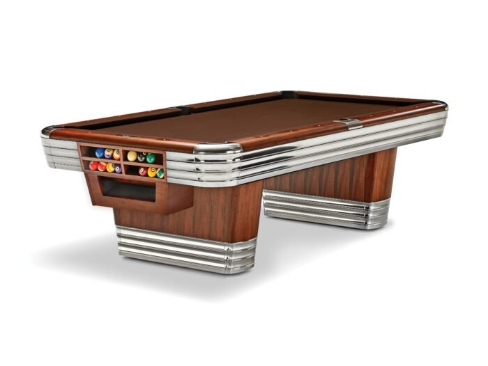 Brunswick Centennial 8ft American Pool Table With Gully - Rosewood & Chrome - Image 9