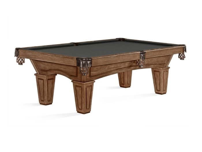 Brunswick Allenton 7ft American Pool Table with Tapered Leg - Rustic Dark Brown - Image 4