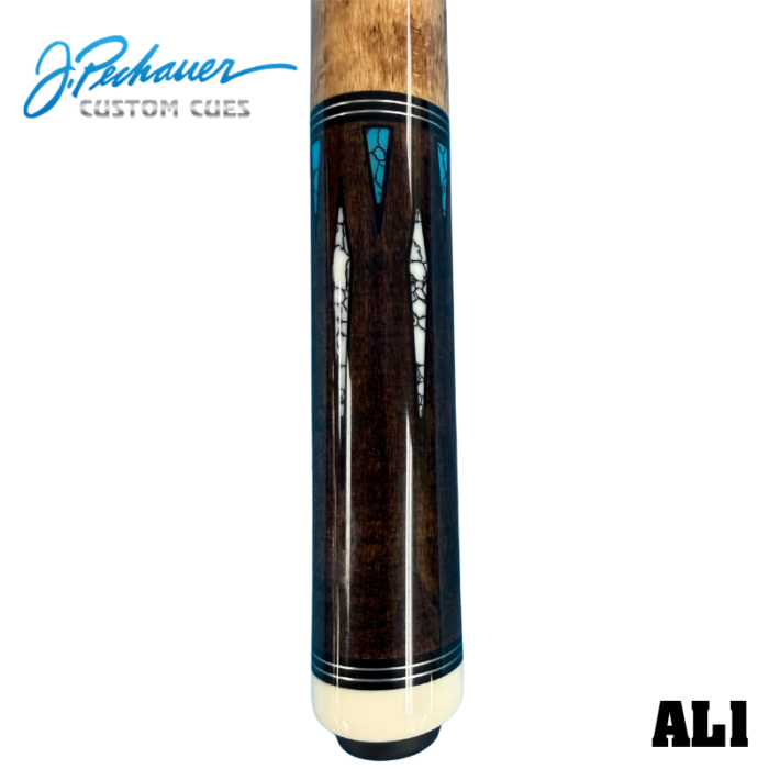 Pechauer Wood Stained Cue Stick with Inlay - AL1 - Image 2