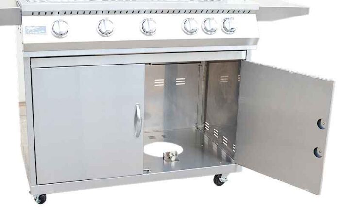KoKoMo BBQ Grill Classic 40” 5-Burner Freestanding with Cart - 304 Stainless Steel - Image 3