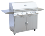 KoKoMo BBQ Grill Classic 40” 5-Burner Freestanding with Cart - 304 Stainless Steel