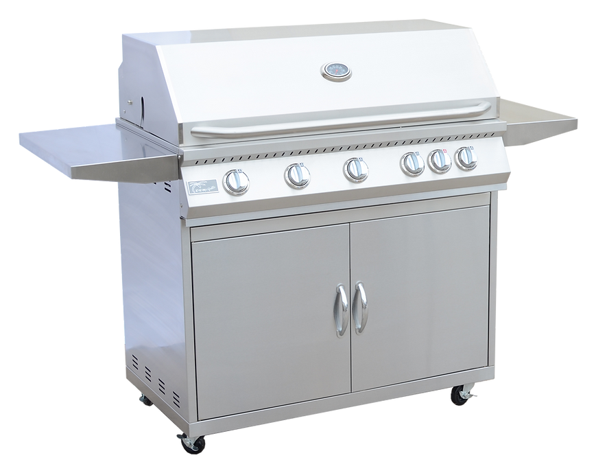 2f6b36_b5ab1517ac054d13a62bf1b08dfc4366_mv2 KoKoMo BBQ Grill Classic 40” 5-Burner Freestanding with Cart - 304 Stainless Steel - Image 1