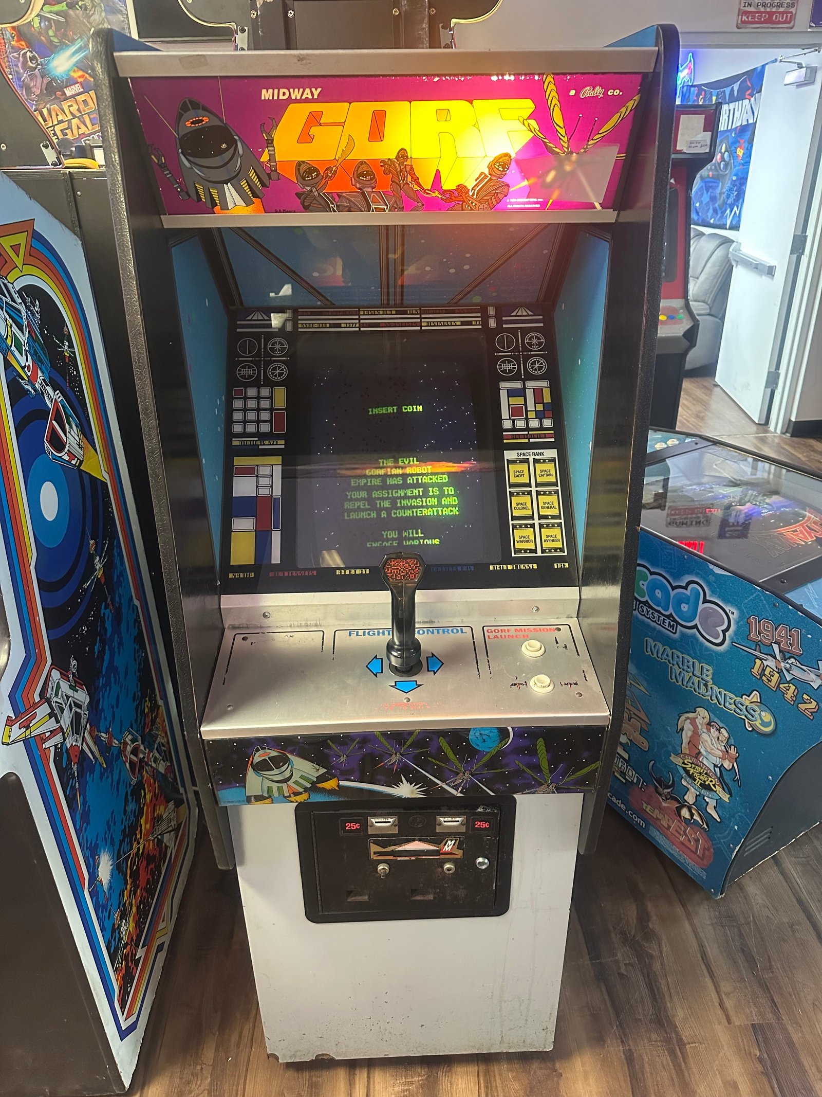 3754D84D-71E7-4137-8680-CE4EBF172CCE Midway Gorf Classic Upright Arcade Game - Image 1