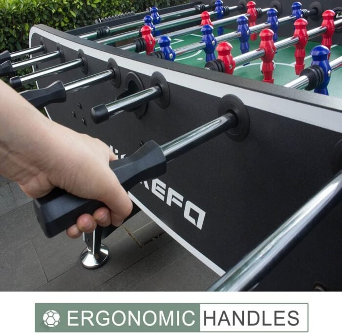Table Soccer Arcade Game: Table Soccer Table - A match sized soccer table with 2 balls and 2 beverage racks - Image 6