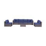 Outdoor Wicker Seating Group With Cushions - Image 4