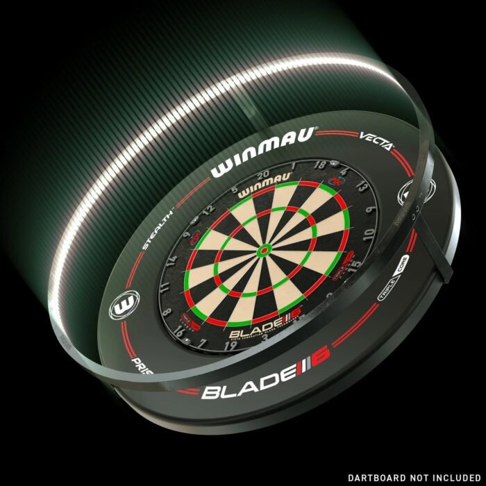 Winmau Plasma Dartboard Light & Black Proline Surround Bundle - Image 2