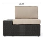 Santa Cruz - 8 Piece Outdoor Sectional Set - Dark Brown - Image 2