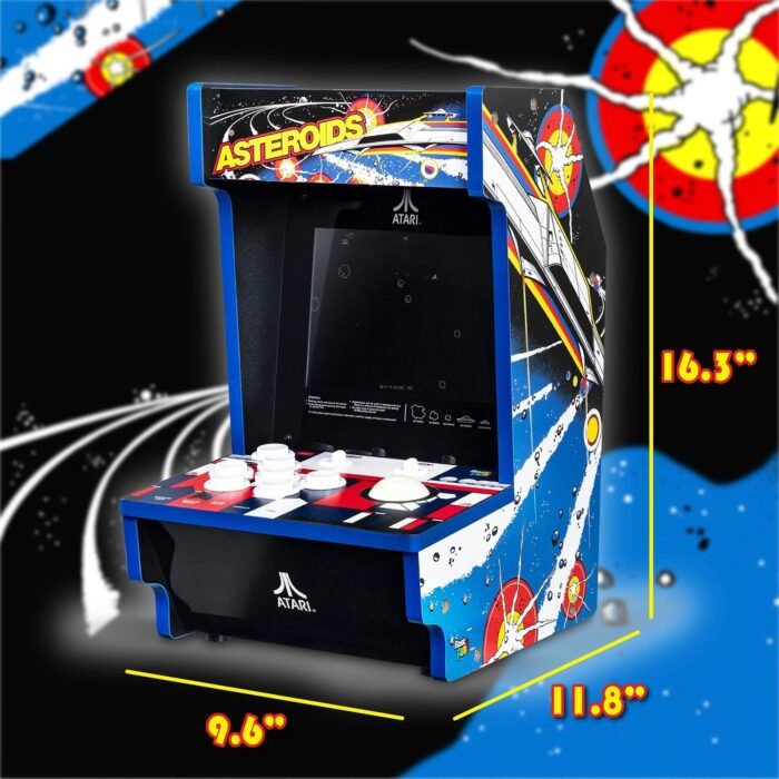Arcade Classics Atari Asteroids Counter Series Game Machine with 8" Screen and 5 Games - Image 4