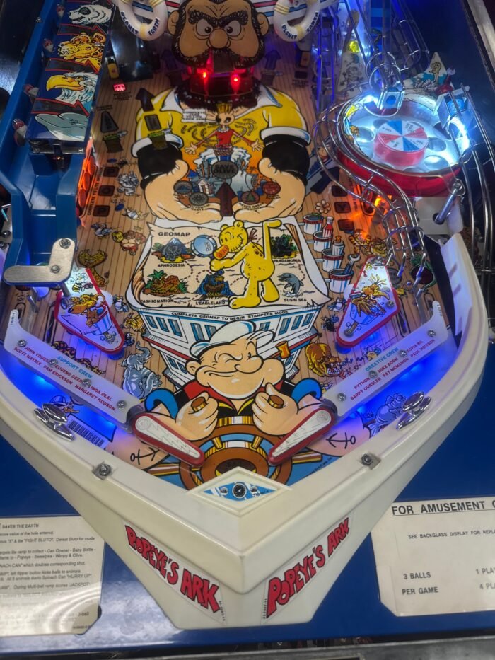 Bally Popeye Saves the Earth Pinball Machine - Image 17