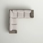 Wide Outdoor Wicker Patio Sectional With Cushions & Reversible Design - Gray - Image 2