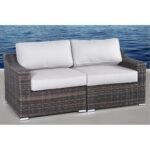 Chic Wide Outdoor Loveseat With Cushions - Image 4