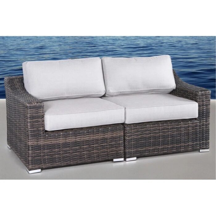 Chic Wide Outdoor Loveseat With Cushions - Image 4