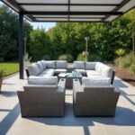 Outdoor Wicker Sectional With Weather Resistant Cushions And Table - Image 18