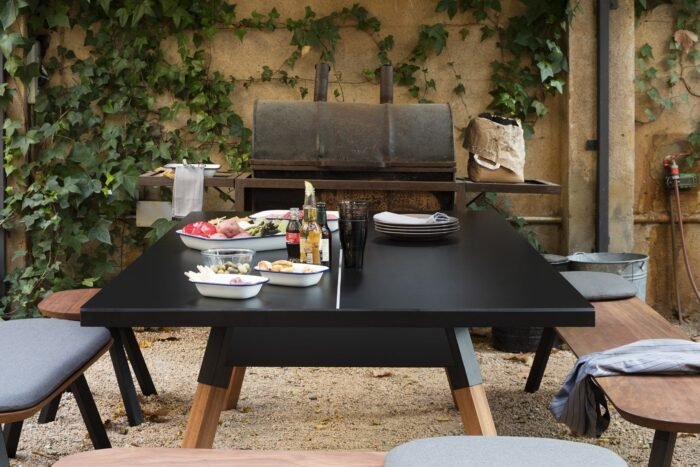 RS Barcelona You and Me Black Standard Outdoor Tennis Table - Image 5