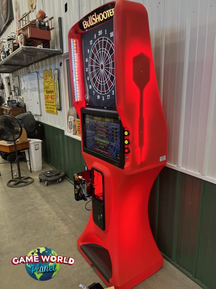 Arachnid Galaxy 3 Fire Dartboard Coin Operated in Red - Image 6