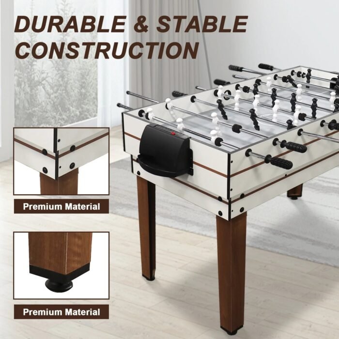 2X4Ft 10-In-1 Combo Game Table Set for Home, Game Room, Friends & Family W/Hockey, Foosball, Pool, Shuffleboard, Ping Pong, Chess, Checkers, Bowling, and Backgammon - Image 6