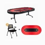 10 Player Poker Table + 10 Chairs + 1 Extra Mat - Image 18