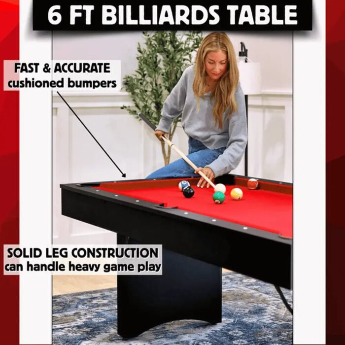 Freetime Fun Ashford 6' Pool Table – Folding, True Roll - Image 4