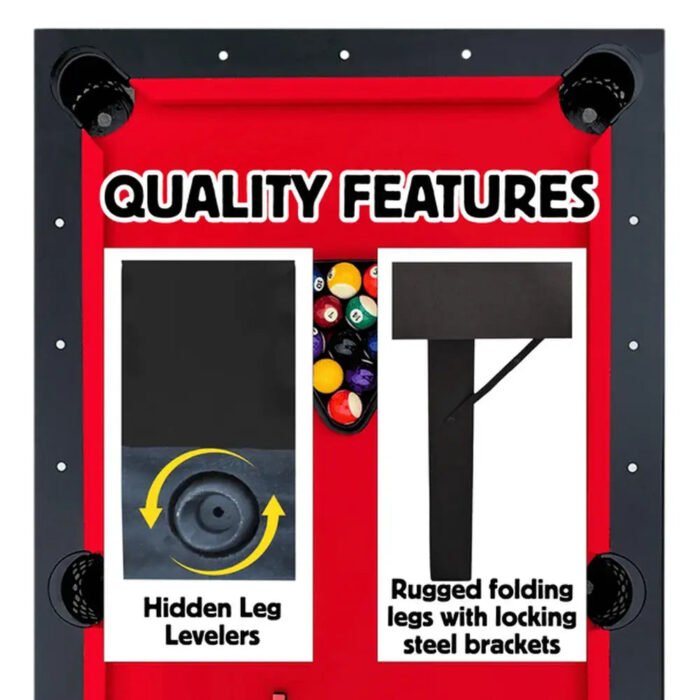 Freetime Fun Ashford 6' Pool Table – Folding, True Roll - Image 5