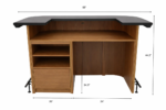 RAM Game Room Prohibition 60" Cocktail Bar in Matte Walnut/Black - Image 8