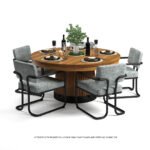 RAM Game Room Prohibition 60" Poker Table - Walnut - Image 5