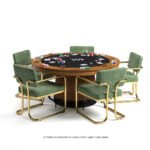 RAM Game Room Prohibition 60" Poker Table - Walnut - Image 6
