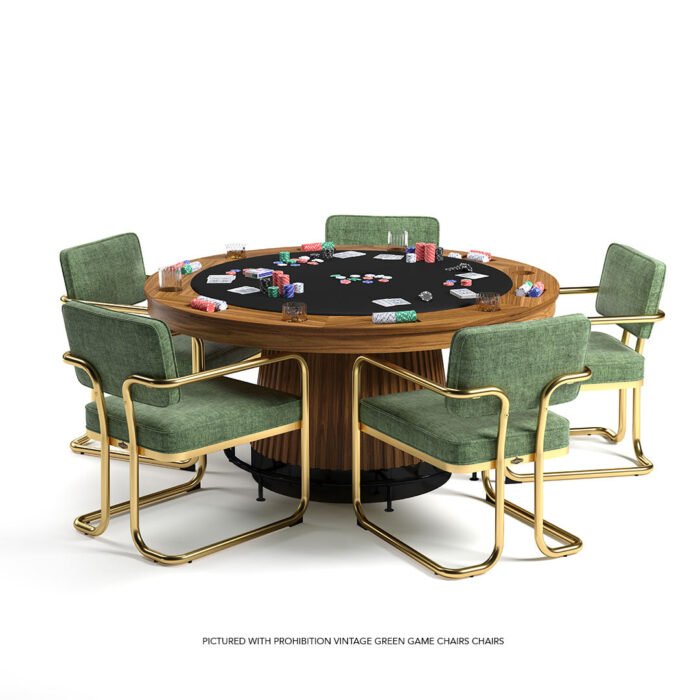 RAM Game Room Prohibition 60" Poker Table - Walnut - Image 6