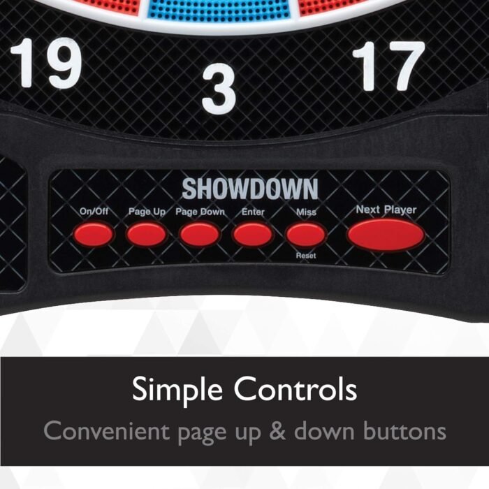 Showdown Electronic Dartboard Sport Size over 30 Games with 590 Options Automati - Image 9