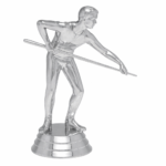 Pool Shooter Figure, Male, Silver - 4"