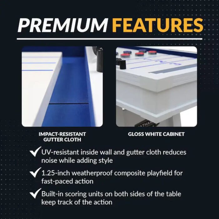 Hathaway Crestline 12-ft Outdoor Shuffleboard, Weatherproof - Image 3