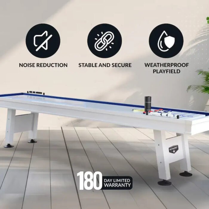 Hathaway Crestline 12-ft Outdoor Shuffleboard, Weatherproof - Image 7