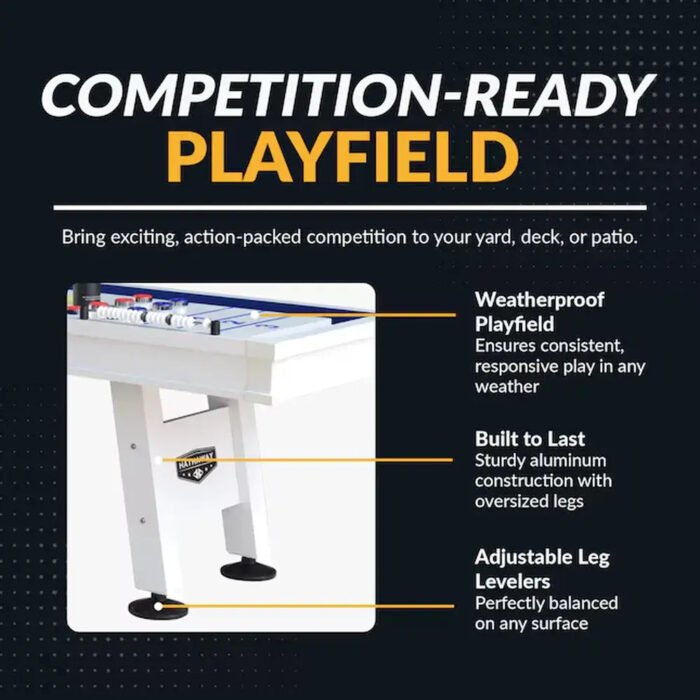 Hathaway Crestline 12-ft Outdoor Shuffleboard, Weatherproof - Image 5