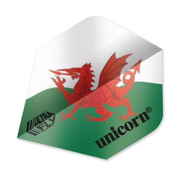 68989-wales-flag-plus Unicorn Ultrafly .100 Plus Dart Flight - Wales Flag - Image 1